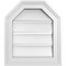 Ekena Millwork Octagonal Top Surface Mount PVC Gable Vent w/ 2"W x 1-1/2"P Brickmould Frame, 14"W x 16"H GVPOT14X1602SF - alternate 1